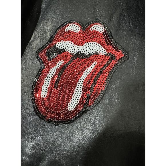 NWT 1 of a Kind MadeWorn Rolling Stones Leather Jacket - Picture 6 of 16
